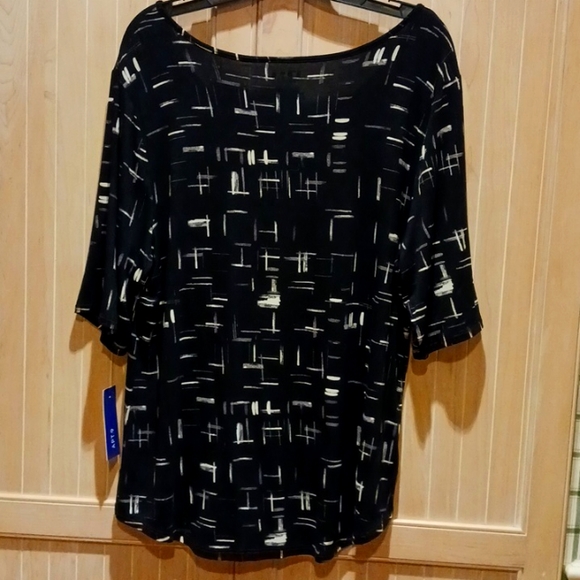 Apt9(Kohl's)Elbow-sleeve Blouse NWT XL - Picture 2 of 8